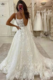 Fabulous Ivory Vintage Lace A-line Bridal Dress Wedding Gown