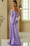 Lilac Strapless Prom Gown Evening Dress
