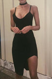 Sexy Short Simple Little Black Dress With Spaghetti Straps