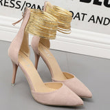 Elegant Stiletto Heel Sandals Pumps Cap-toe Shoes - Mislish